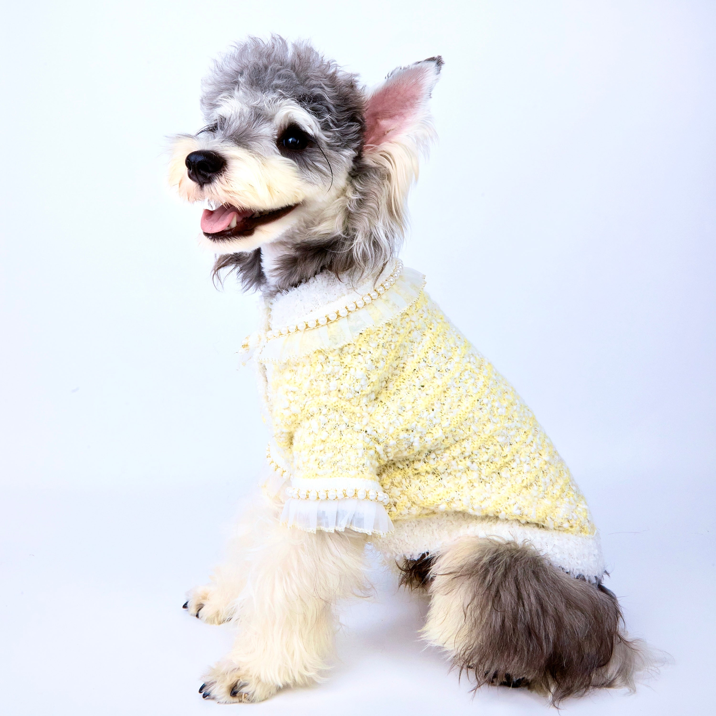 Classic Bright Yellow Tweed Blazer