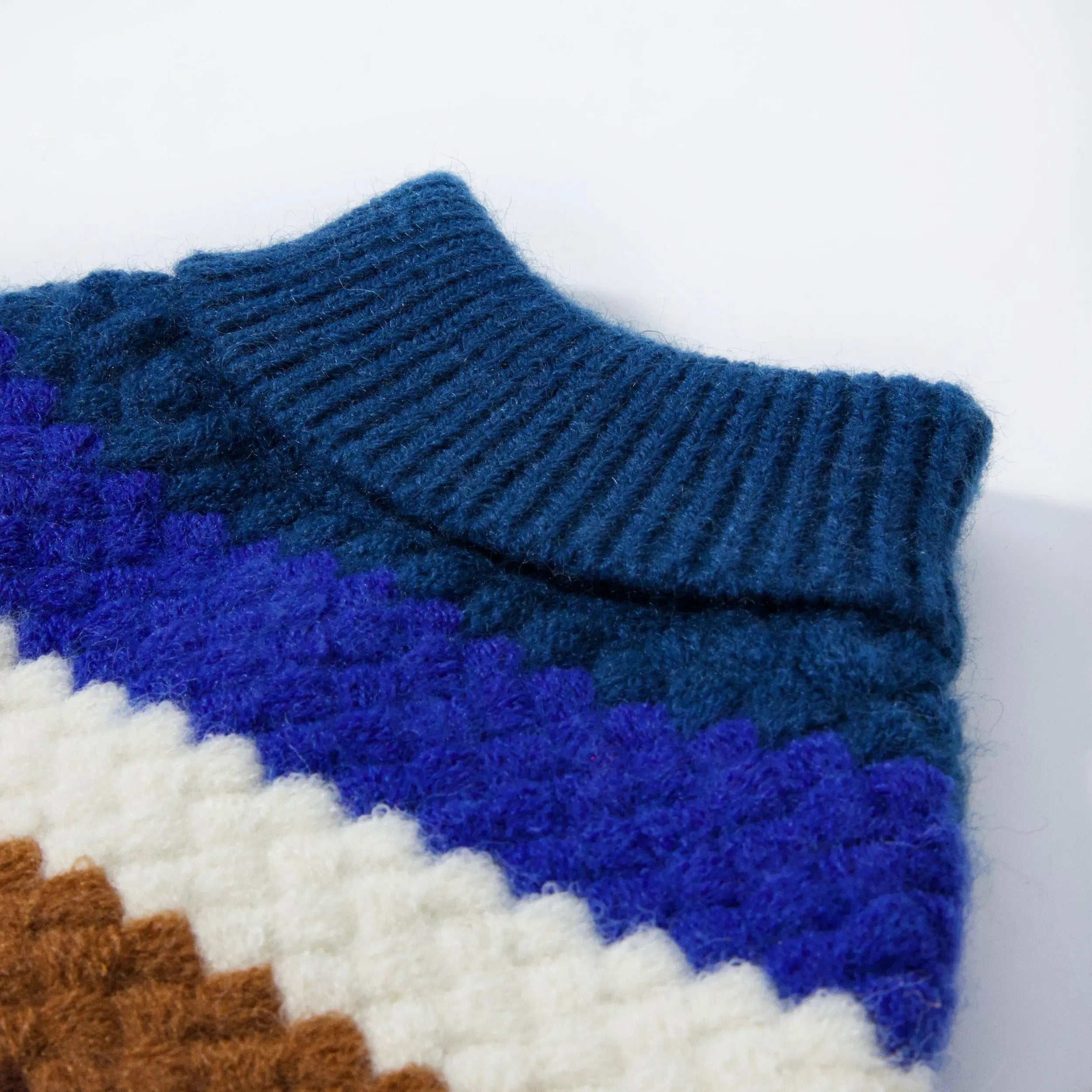 高領寶藍色條紋毛衣 Luna Nana