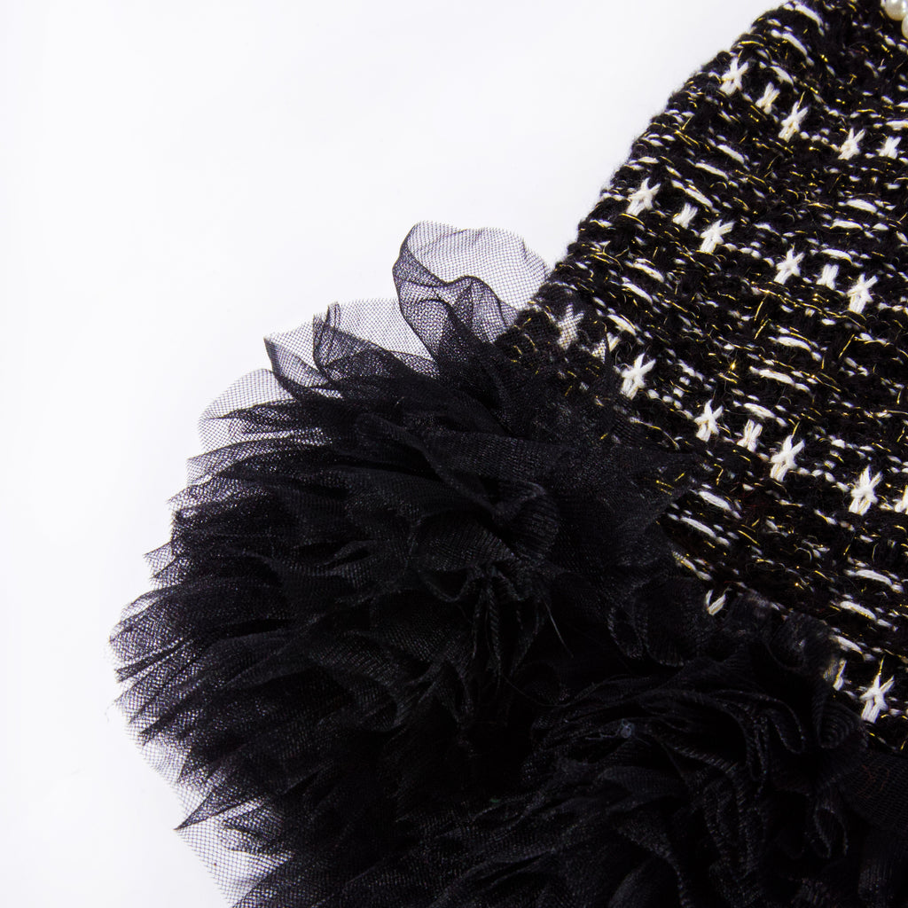 Classic Black Tweed Dress