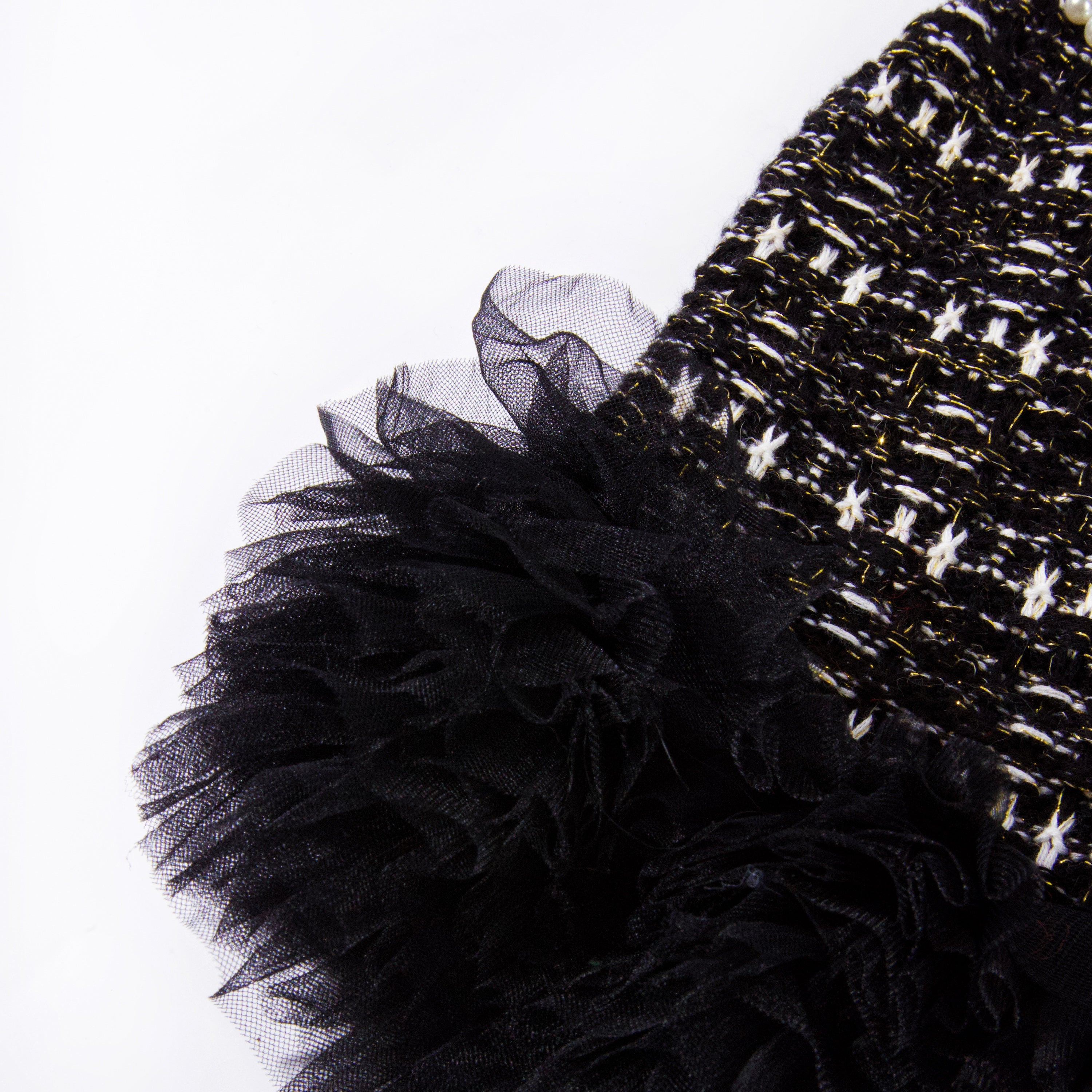 Classic Black Tweed Dress