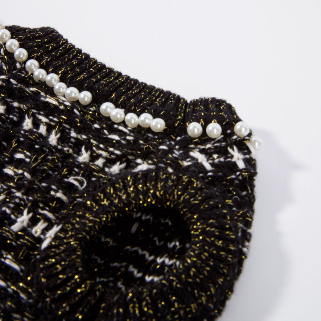 Classic Black Tweed Dress