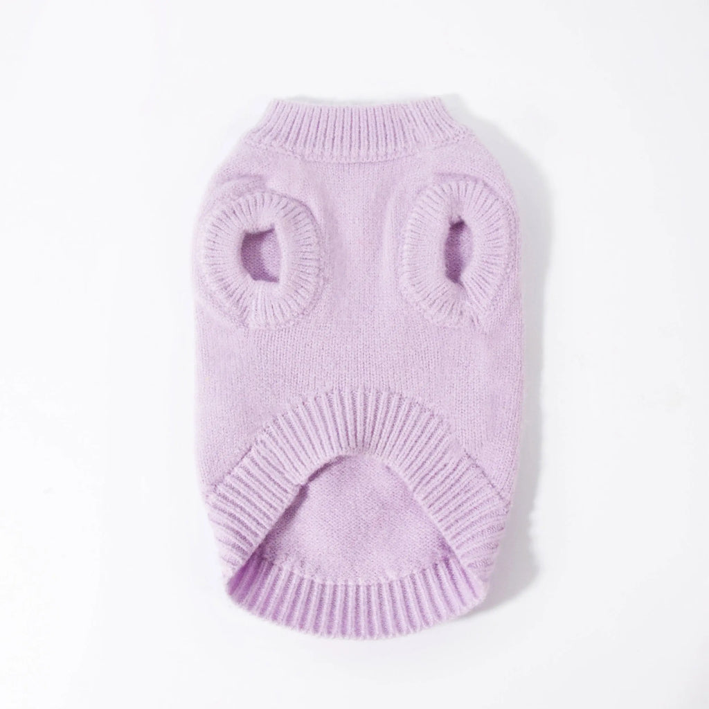 香芋紫繡花蝴蝶結毛衣 Luna Nana