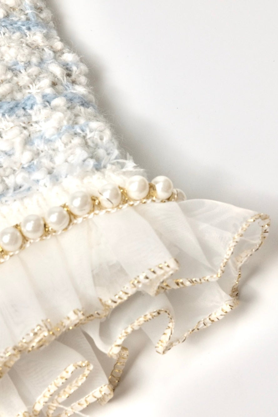 經典亮藍色粗呢西裝外套