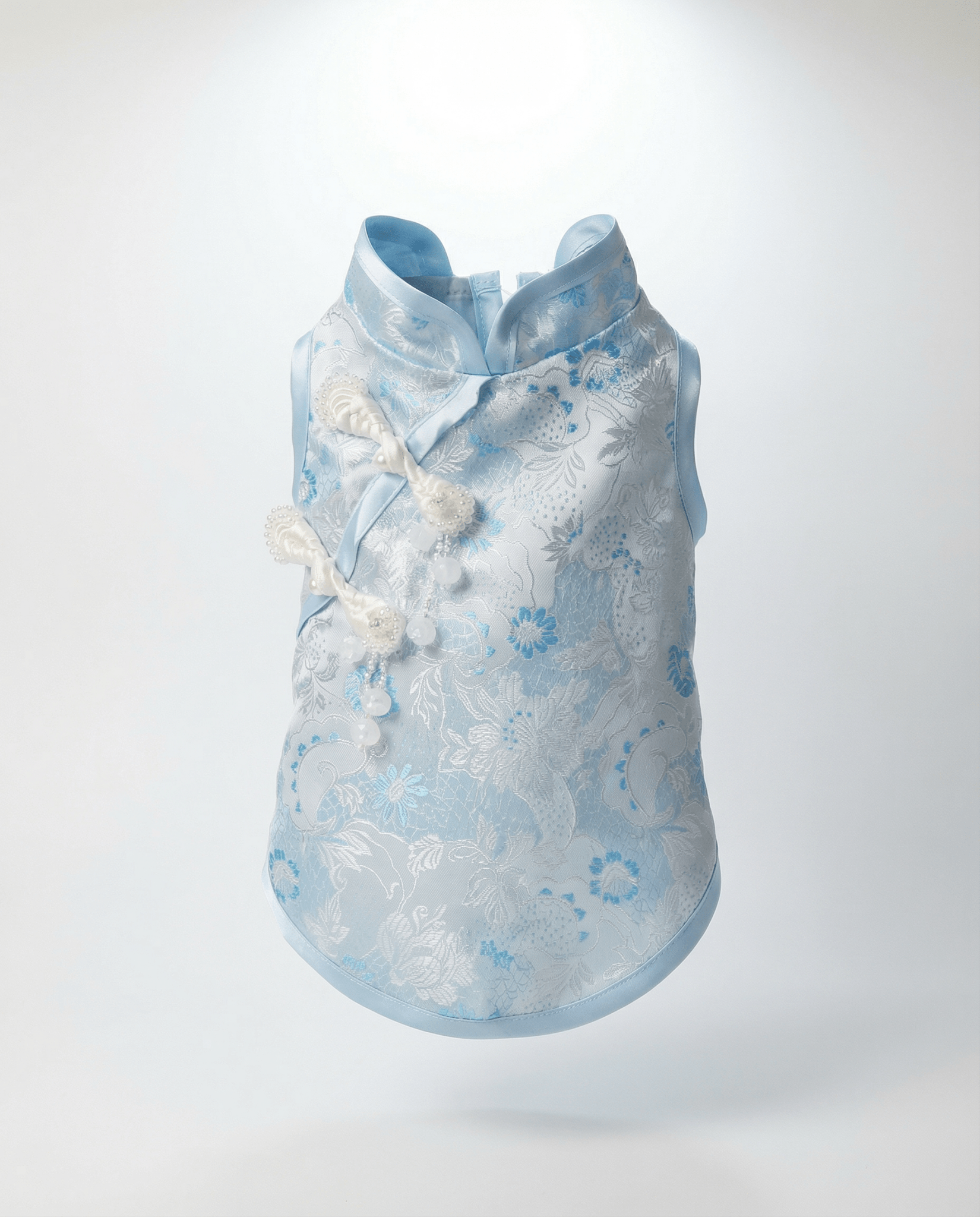 Begonia Blue Morning Dew Dog Cheongsam - Luna Nana