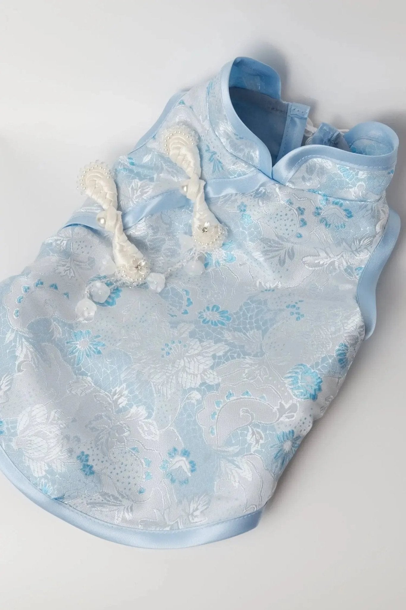 Begonia Blue Morning Dew Dog Cheongsam - Luna Nana